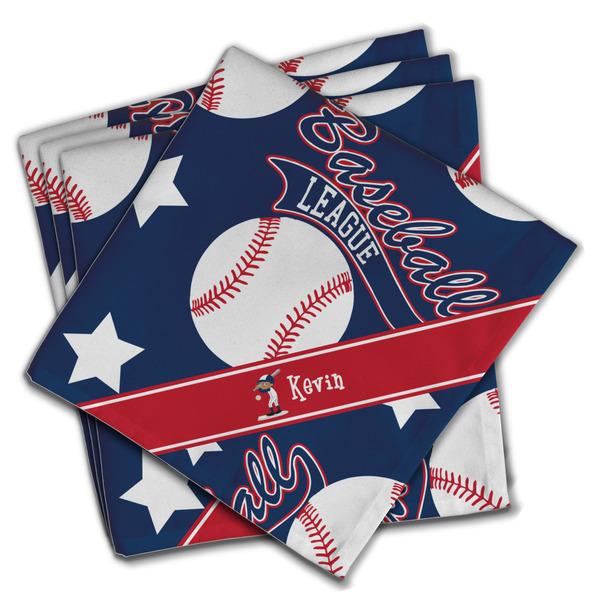 Custom Baseball Cloth Napkins (Set of 4) (Personalized)