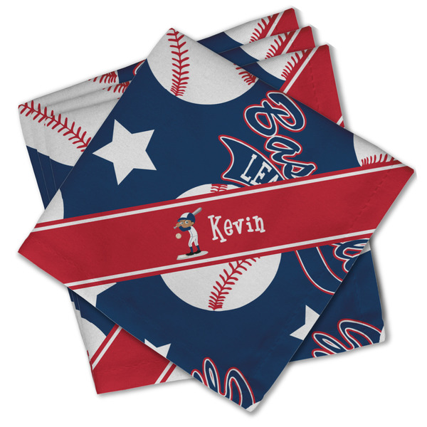 Baseball Cloth Napkins - Personalized Lunch (PARENT MAIN Set of 4)