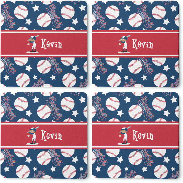 Baseball Coaster Rubber Back - Apvl