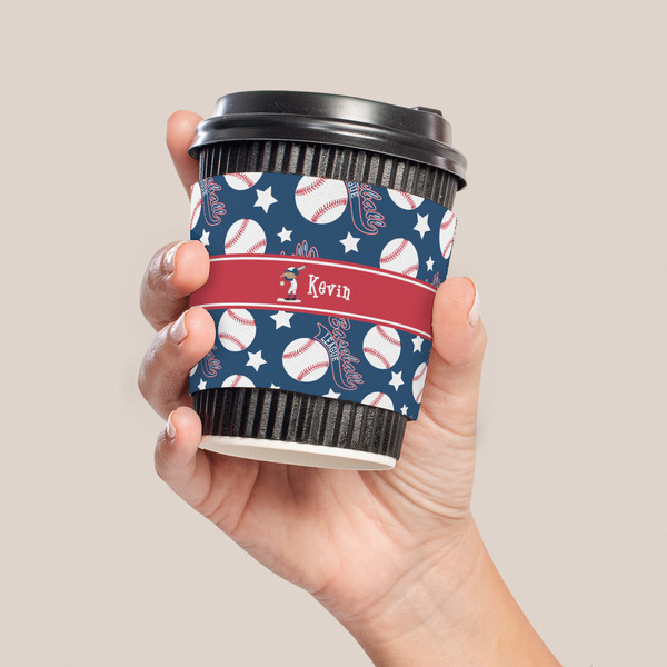 Baseball Coffee Cup Sleeve - LIFESTYLE