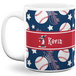 Baseball 11 Oz Coffee Mug - White (Personalized)
