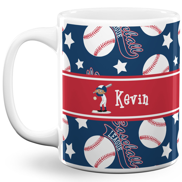 Custom Baseball 11 Oz Coffee Mug - White (Personalized)