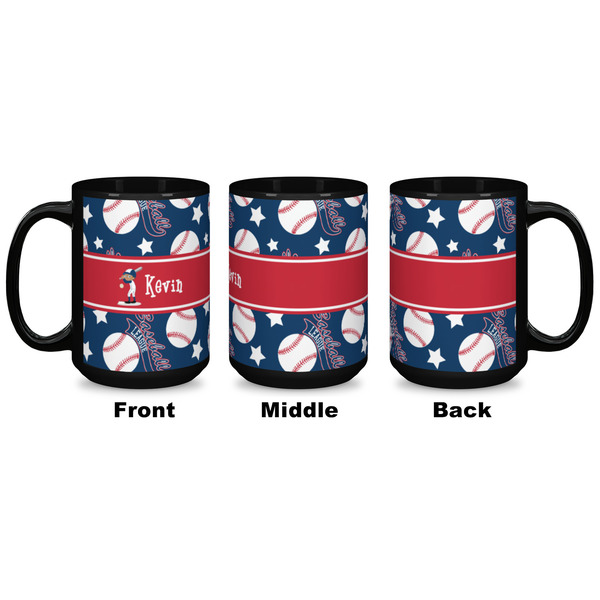 Baseball Coffee Mug - 15 oz - Black APPROVAL