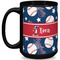 Baseball Coffee Mug - 15 oz - Black Full