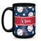 Baseball Coffee Mug - 15 oz - Black