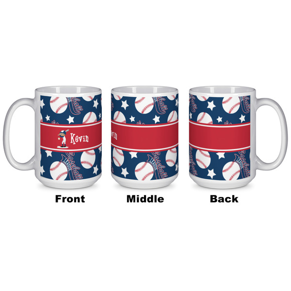 Baseball Coffee Mug - 15 oz - White APPROVAL