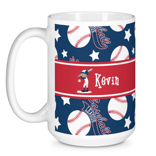 Baseball Coffee Mug - 15 oz - White