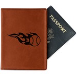 Baseball Passport Holder - Faux Leather - Single Sided