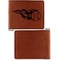 Baseball Cognac Leatherette Bifold Wallets - Front and Back Single Sided - Apvl