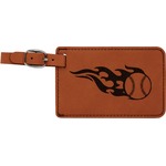 Baseball Leatherette Luggage Tag