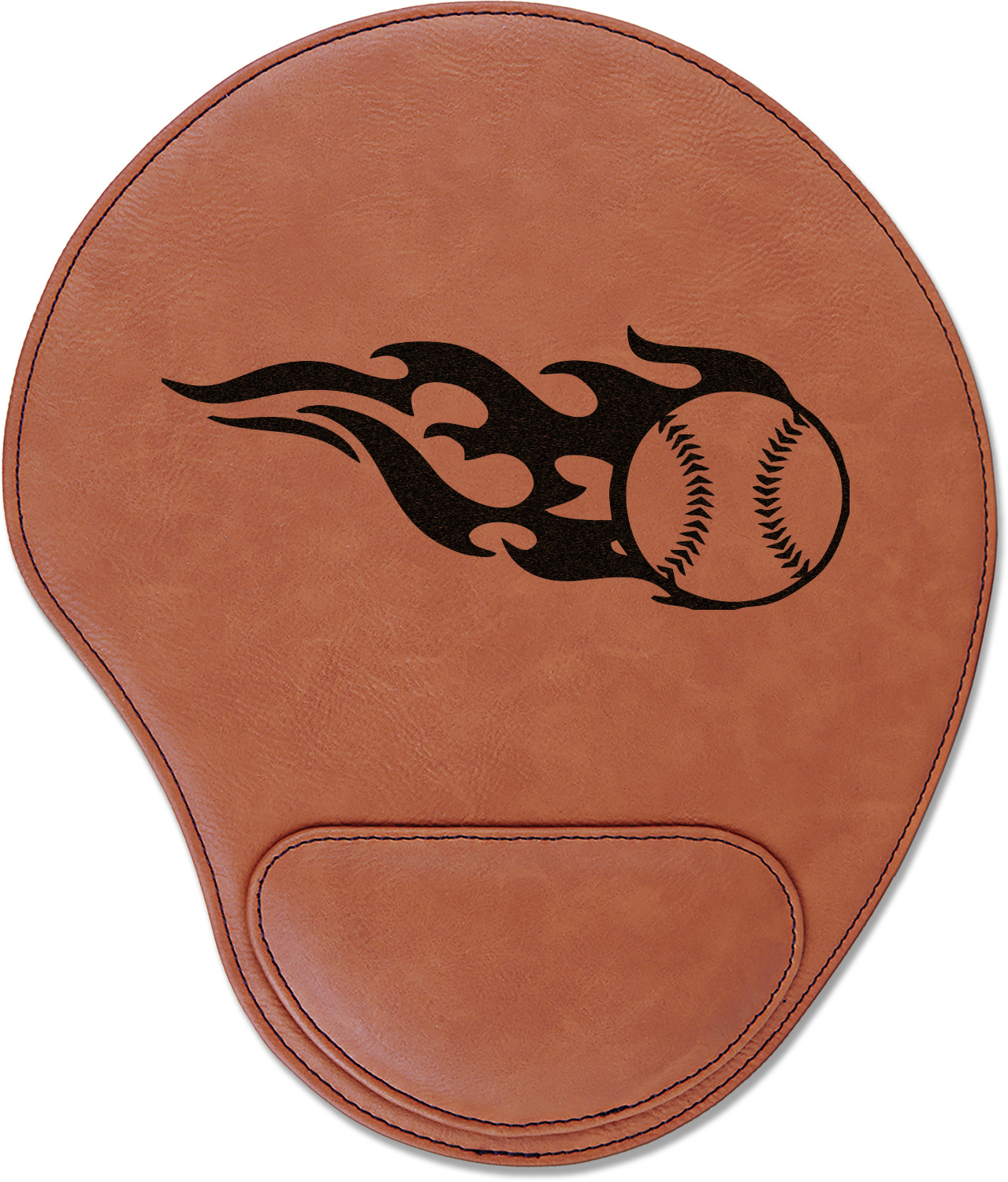 Baseball Leatherette Mouse Pad with Wrist Support (Personalized