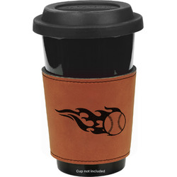 Baseball Leatherette Cup Sleeve - Single Sided