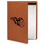 Baseball Leatherette Portfolio with Notepad - Small - Single Sided