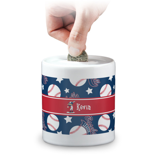 Custom Baseball Coin Bank (Personalized)