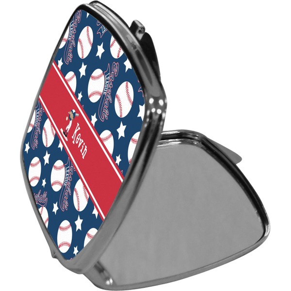 Baseball Compact Mirror (Side View)