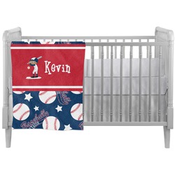 Baseball Crib Comforter / Quilt (Personalized)