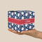 Baseball Cube Favor Gift Box - On Hand - Scale View