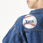 Baseball Twill Iron On Patch - Custom Shape - Large - Set of 4 (Personalized)