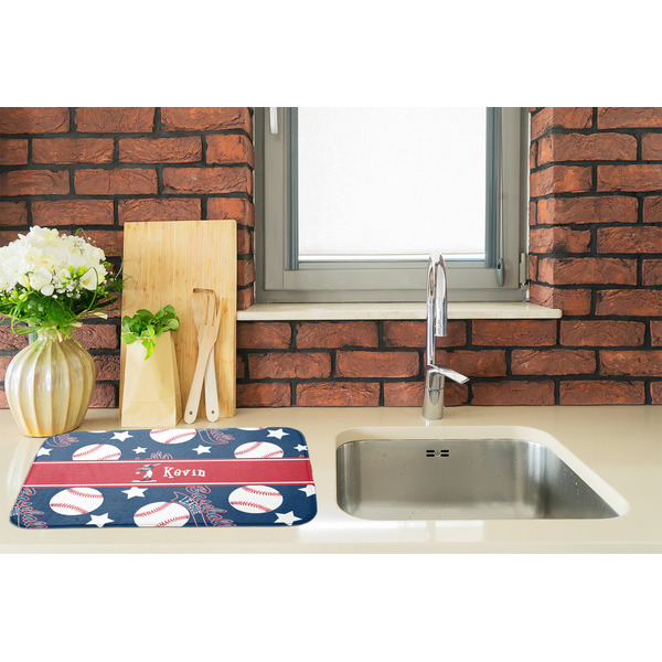 Baseball Dish Drying Mat - LIFESTYLE 2