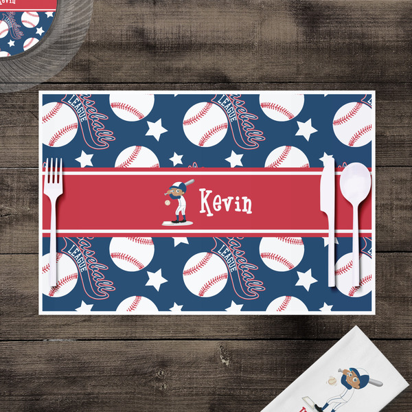 Baseball Disposable Paper Placemat - In Context