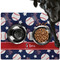 Baseball Dog Food Mat - Large LIFESTYLE
