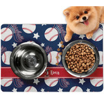 Baseball Dog Food Mat - Small w/ Name or Text