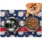 Baseball Dog Food Mat - Small LIFESTYLE