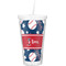 Baseball Double Wall Tumbler with Straw (Personalized)