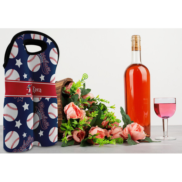 Baseball Double Wine Tote - LIFESTYLE (new)