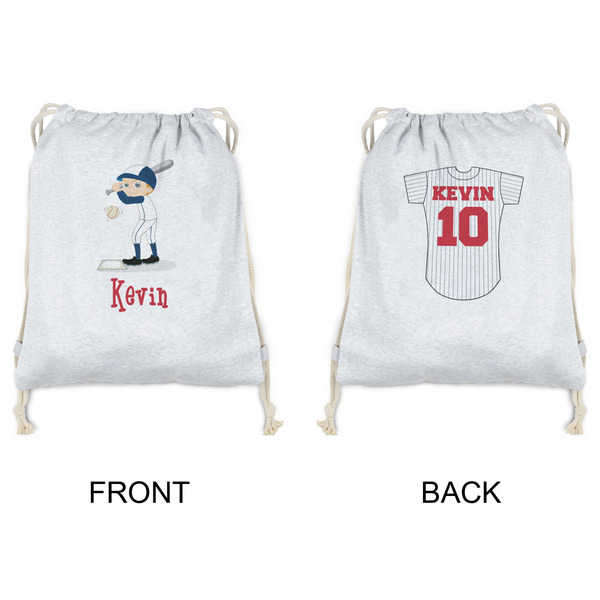 Baseball Drawstring Backpacks - Sweatshirt Fleece - Double Sided - APPROVAL