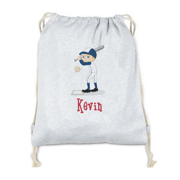 Custom Baseball Drawstring Backpack - Sweatshirt Fleece - Double Sided (Personalized)