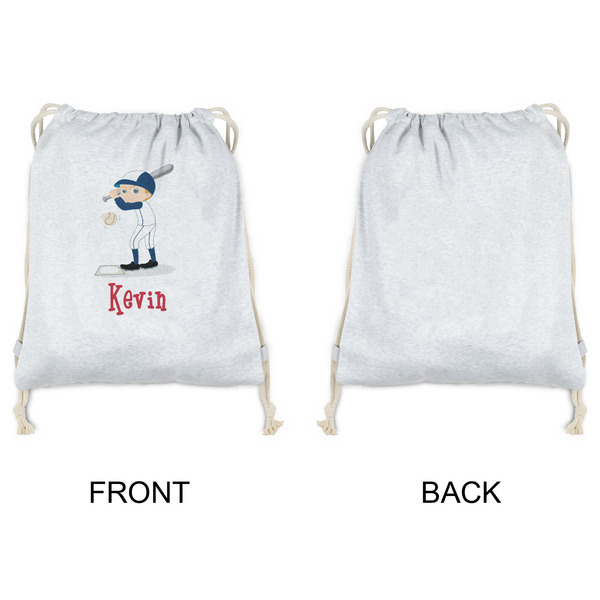 Baseball Drawstring Backpacks - Sweatshirt Fleece - Single Sided - APPROVAL
