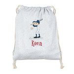 Baseball Drawstring Backpack - Sweatshirt Fleece (Personalized)