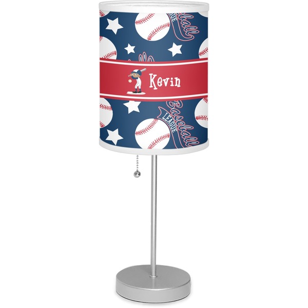 Custom Baseball 7" Drum Lamp with Shade Linen (Personalized)