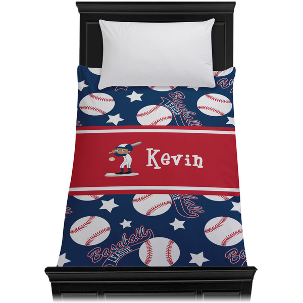 Baseball Duvet Cover - Twin XL - On Bed - No Prop