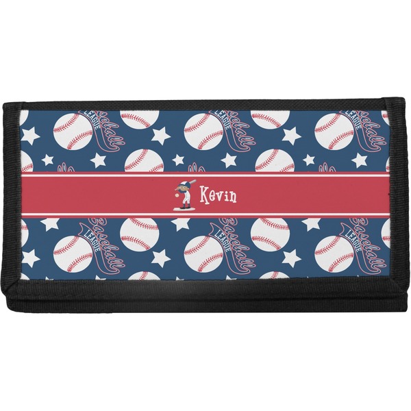 Custom Baseball Canvas Checkbook Cover (Personalized)
