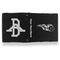 Baseball Leather Binder - 1" - Black- Back Spine Front View
