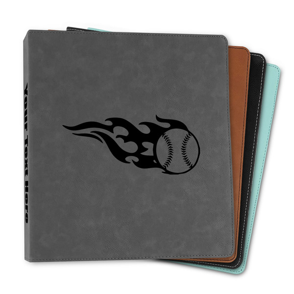 Custom Baseball Leather Binder - 1" (Personalized)