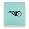 Baseball Leather Binder - 1" - Teal (Personalized)