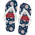 Baseball Flip Flops - XSmall (Personalized)
