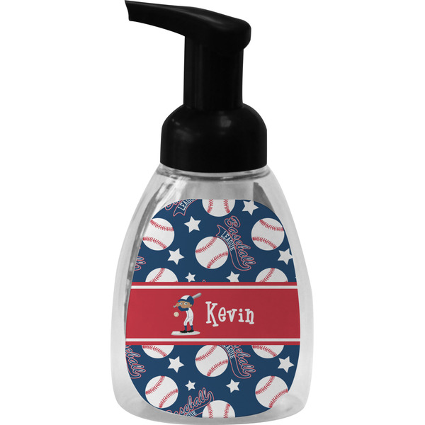Custom Baseball Foam Soap Bottle - Black (Personalized)
