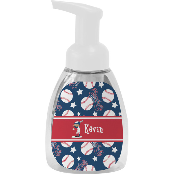 Custom Baseball Foam Soap Bottle - White (Personalized)