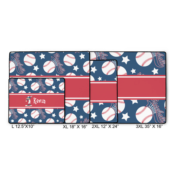 Baseball Gaming Mats - SIZE CHART