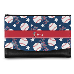 Baseball Genuine Leather Women's Wallet - Small (Personalized)