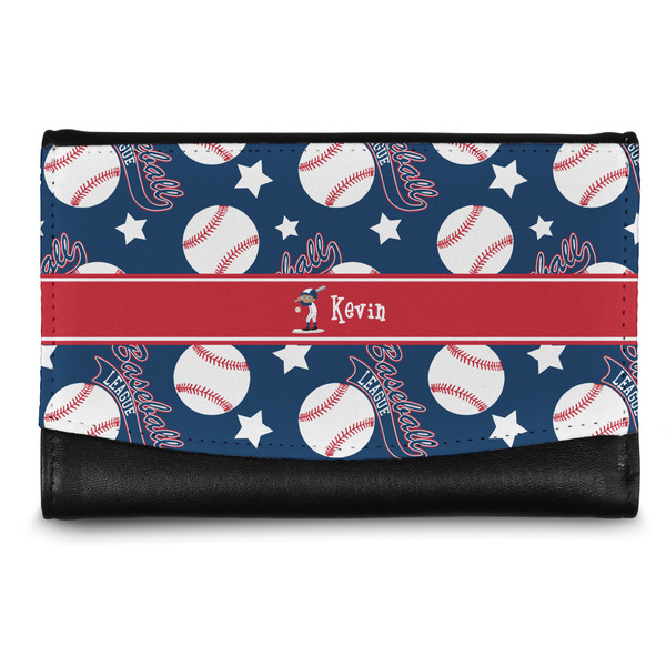 Custom Baseball Genuine Leather Women's Wallet - Small (Personalized)
