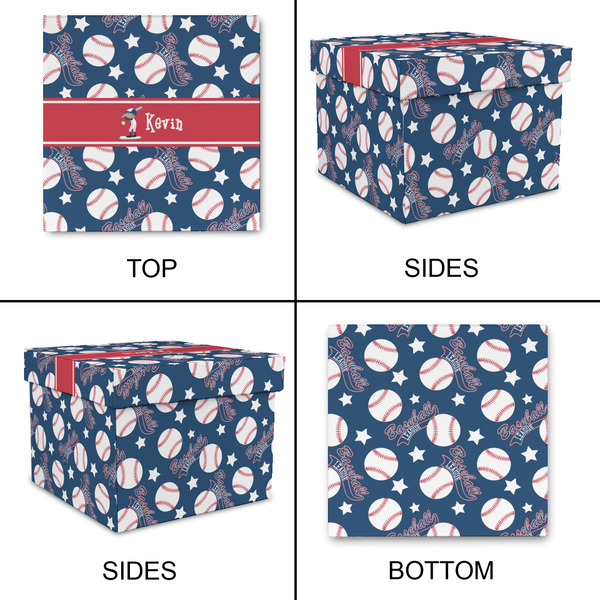 Baseball Gift Boxes with Lid - Canvas Wrapped - Large - Approval