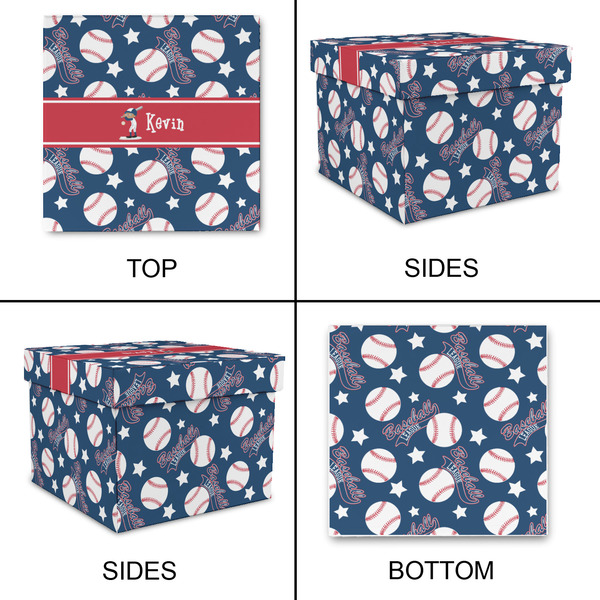 Baseball Gift Boxes with Lid - Canvas Wrapped - Medium - Approval