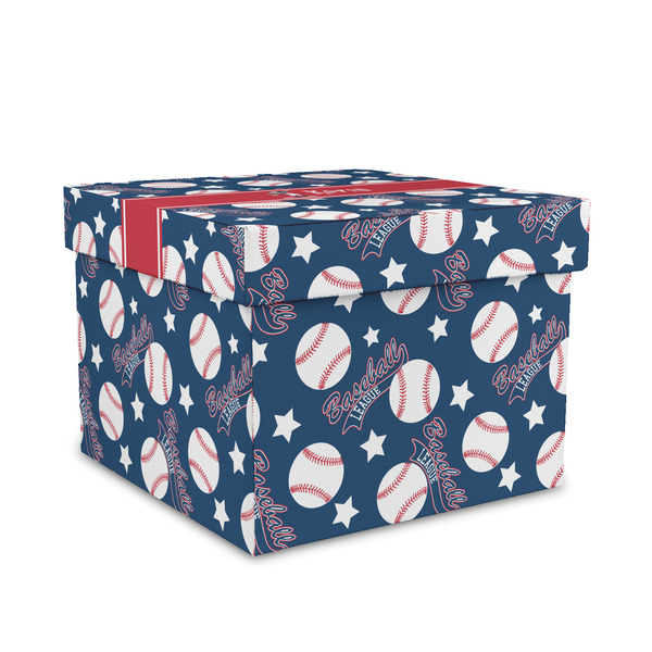 Custom Baseball Gift Box with Lid - Canvas Wrapped - Medium (Personalized)