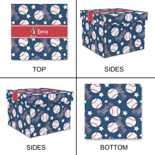 Baseball Gift Boxes with Lid - Canvas Wrapped - Small - Approval