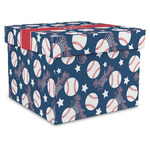 Baseball Gift Box with Lid - Canvas Wrapped - XX-Large (Personalized)